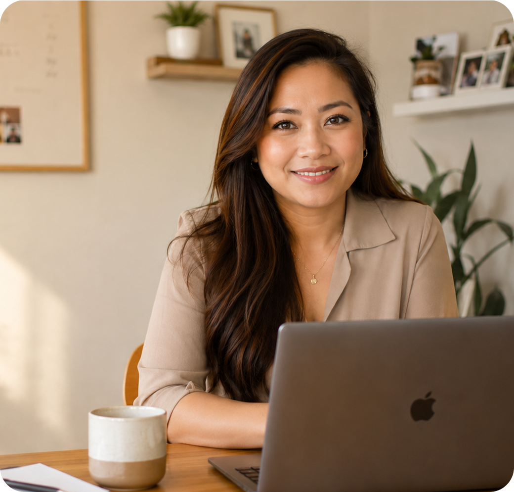 Your trained Med Spa Doer working at a laptop